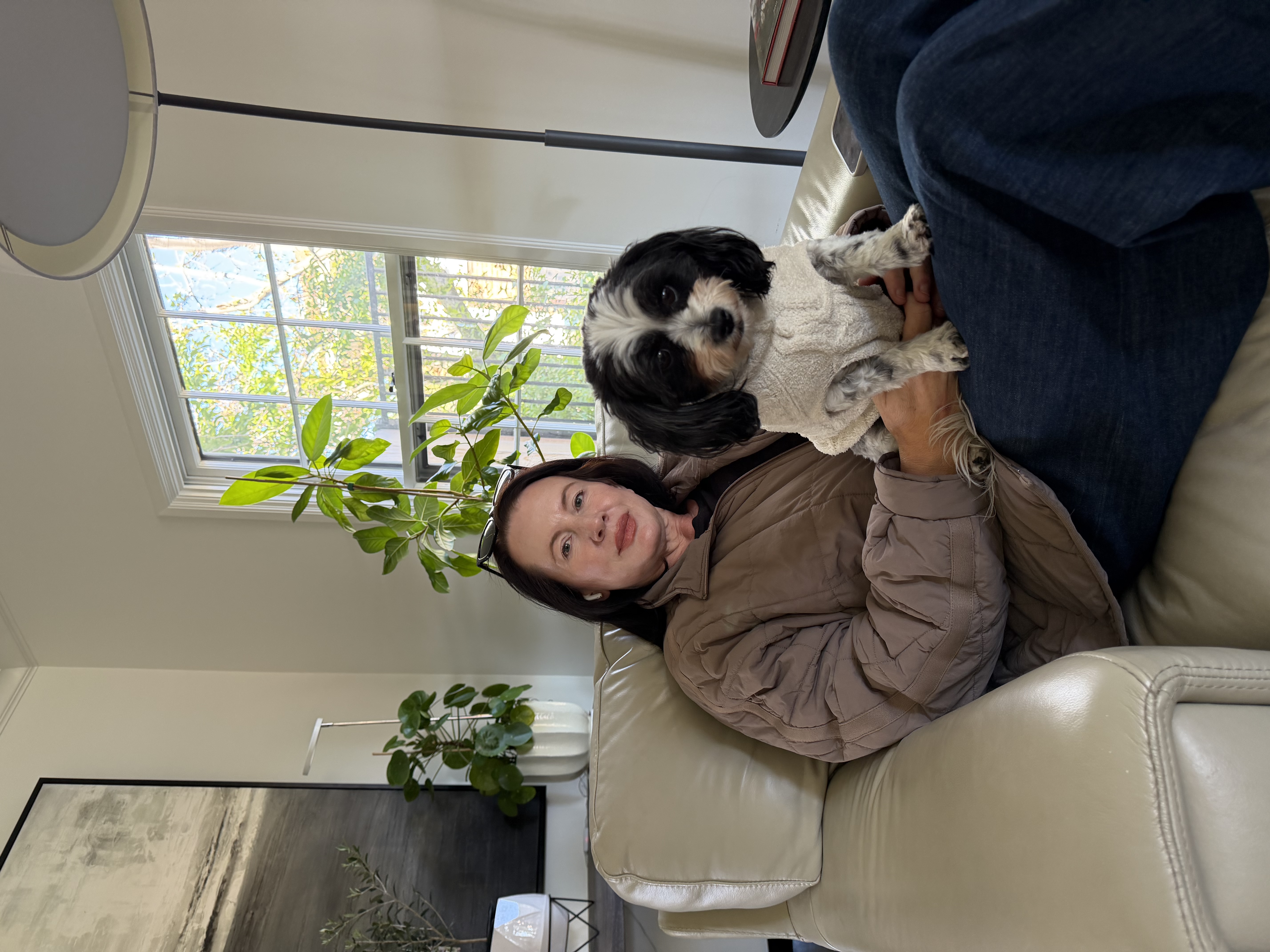 Amanda and Lucy on the couch